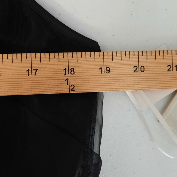 1.State Black Organza Overlay Ruffle Waist Sleeveless Cocktail Dress size Large - Picture 10 of 16